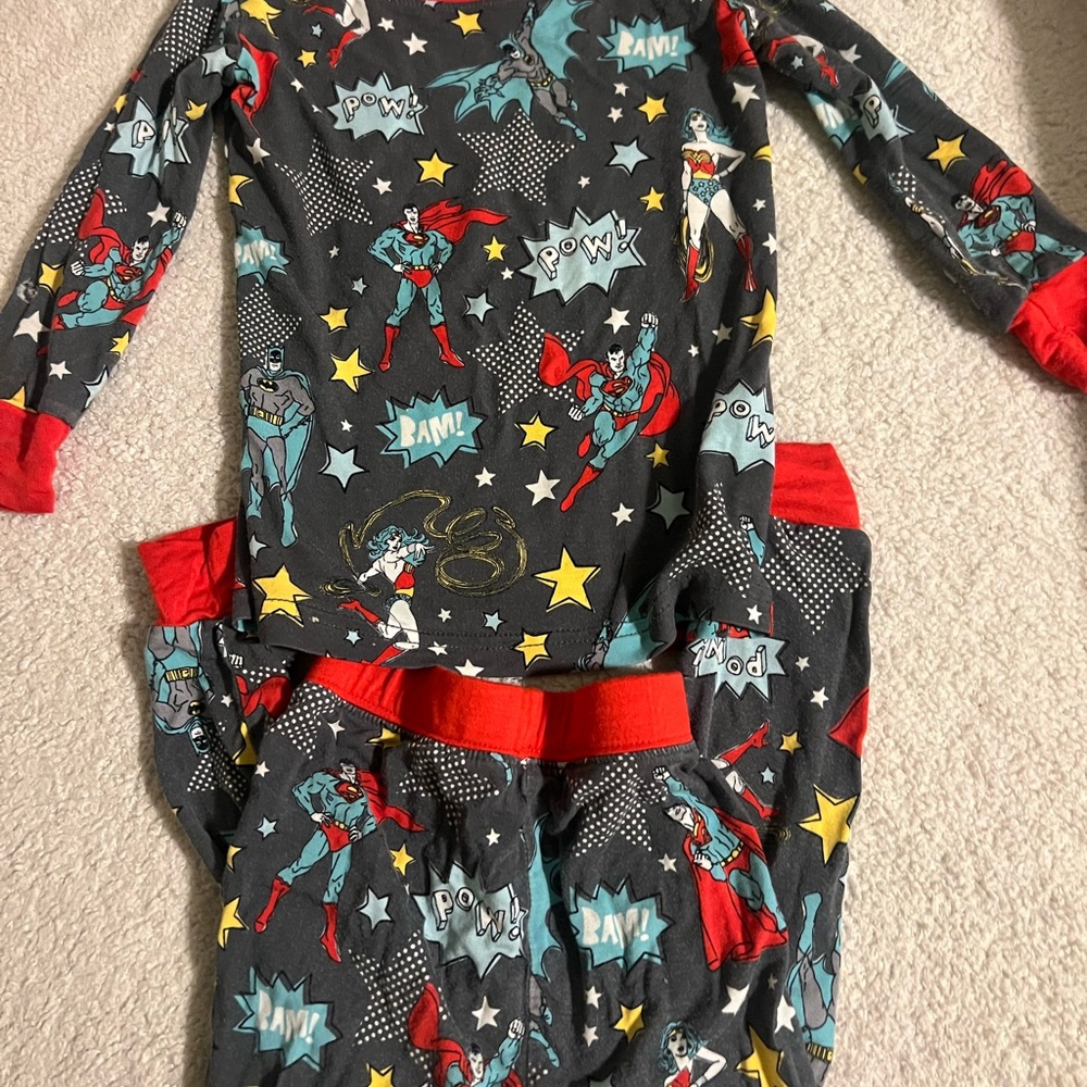 Little Sleepies Superhero Pajama Set - Black, Red, Blue, Yellow
